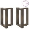 vidaXL Coffee Table Legs T-Shaped&nbsp;2 pcs Natural Steel 15.0 x 9.8 x (16.5-16.9) " Steel
