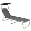 vidaXL Sunlounger Gray