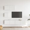 vidaXL TV Cabinet Set Set of 4 White Engineered wood Various