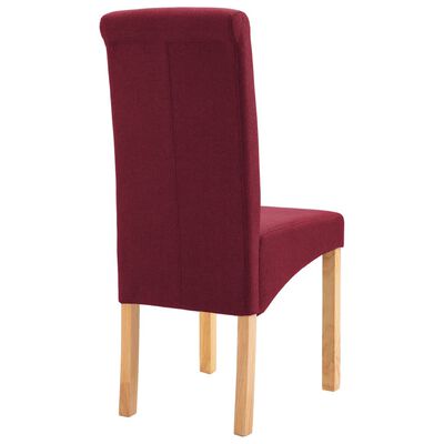 vidaXL Dining Chairs 4 pcs Red Fabric