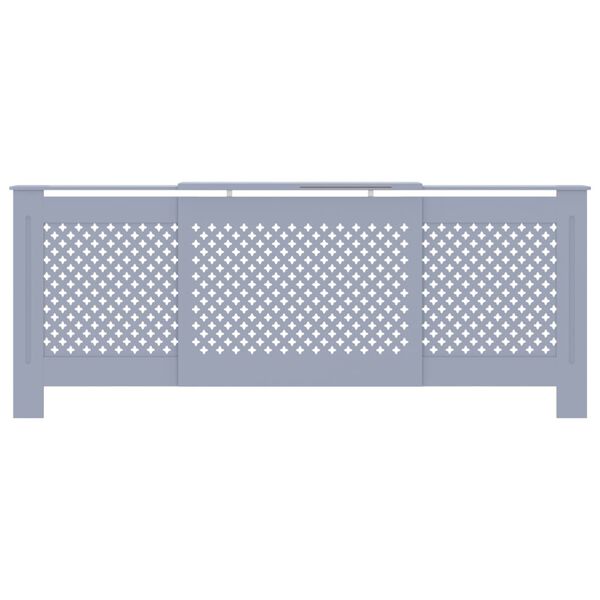 vidaXL MDF Radiator Cover Gray 80.7"