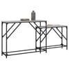 vidaXL Nesting Console Table Grey sonoma Engineered wood, metal Compact