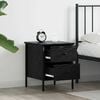 vidaXL Bedside Cabinet with Drawer Black oak 40 x 42 x 50 cm