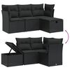 vidaXL Garden Sofa Set Black