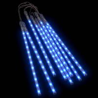 vidaXL Meteor Lights 8 pcs 1 ft Blue 192 LEDs Indoor Outdoor