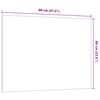 vidaXL Wall-mounted Magnetic Board Black 31.5"x23.6" Tempered Glass