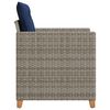 vidaXL Garden Chair Grey PE rattan, powder-coated steel, solid acacia wood
