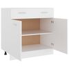 vidaXL Drawer Bottom Cabinet White Engineered wood Drawer Bottom Cabinet