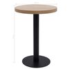 vidaXL Bistro Table Light brown MDF Small Simple Bistro Table Round