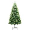 vidaXL Artificial Hinged Christmas Tree Green PVC Medium Foldable