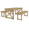 vidaXL Garden Dining Set Green Impregnated Solid pine wood Medium