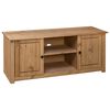 vidaXL TV Cabinet Natural Wood Solid Pine Wood Medium TV Cabinet