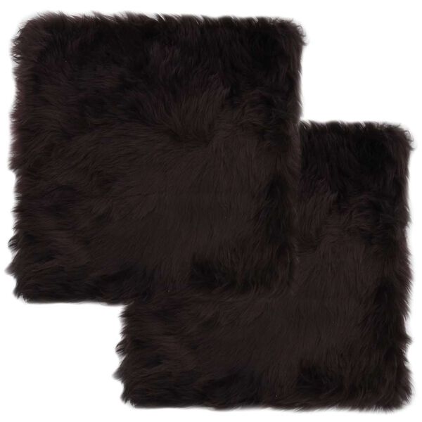 vidaXL Chair Pad Set of 2 Brown