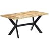vidaXL Dining Table Natural Wooden Solid rough mango wood