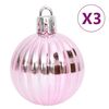 vidaXL Christmas Bauble Set Pink, Red, White Plastic Various sizes