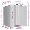 vidaXL Garden Shed Anthracite Galvanized Steel Large Garden Shed