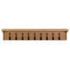 vidaXL Coat Rack Natural Oak Solid Oak Wood Medium Wall-mounted