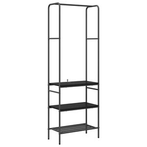 vidaXL Clothes Rack with Shelves Other Black oak 60 x 30 x 171 cm