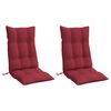 vidaXL Highback Chair Cushion Set of 2 Wine Red