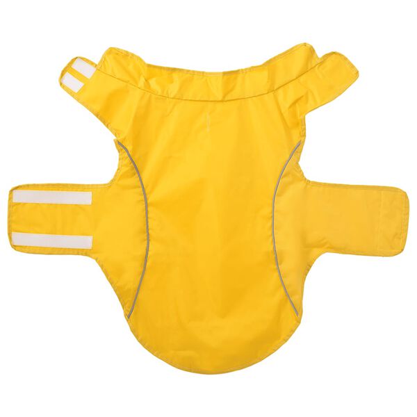 vidaXL Dog Raincoat Yellow Polyester L Water-resistant materials