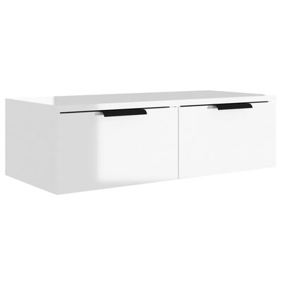 vidaXL Wall Cabinet High Gloss White 26.8"x11.8"x7.9" Engineered Wood