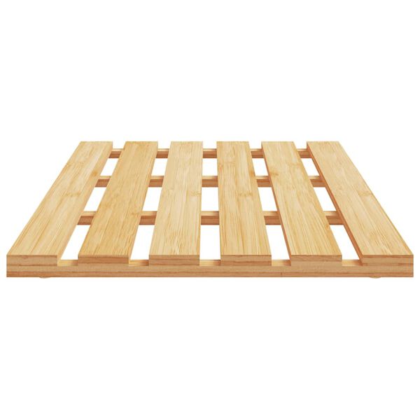 vidaXL Bamboo Bath Mat Natural Bamboo Bamboo with transparent varnish