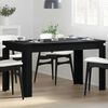 vidaXL Dining Table Black oak 140 x 74.5 x 76 cm Engineered wood