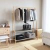 vidaXL Clothes Rack Natural bamboo Bamboo 52.0 in x 17.9 in x 59.3 in