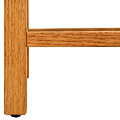 vidaXL Shoe Rack with 5 Shelves 19.7"x10.6"x39.4" Solid Oak Wood
