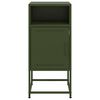 vidaXL Bedside Cabinet Olive Green Steel Compact Bedside Cabinet