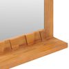 vidaXL Wall Mirror Natural Teak Solid Teak Wood 23.6 in Wall Mounting
