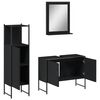 vidaXL Bathroom Cabinet Set Black
