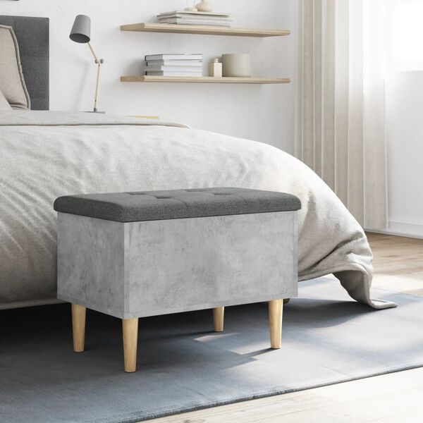 vidaXL Storage Bench Concrete grey, Dark grey