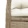 vidaXL 5 Piece Patio Dining Set with Cushions Beige Poly Rattan