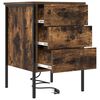 vidaXL Bedside Cabinet 2 pcs Smoked Oak 16.54 x 16.14 x 24.02 in