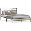 vidaXL Bed Frame Sonoma oak Engineered wood and steel Double Bed Frame