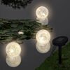 vidaXL Garden Lamp Set of 6 Transparent Plastic 3.7 in Diameter