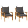 vidaXL Garden Lounge Set Dark grey Solid acacia wood Medium Modular