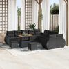 vidaXL Garden Sofa Set with Cushion with Storage 13 pcs Black
