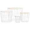 vidaXL Coffee Table 4 pcs White