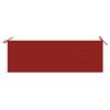 vidaXL Patio Bench with Red Cushion 59.1" Solid Teak Wood