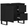 vidaXL Bathroom Sink Cabinet Black Oak 25.59 x 12.99 x 23.62 in