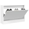 vidaXL Shoe Cabinet White Engineered wood Compact Shoe Cabinet