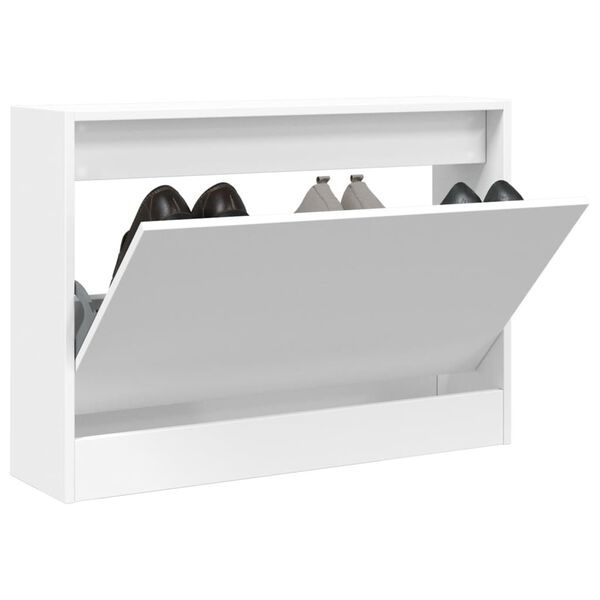 vidaXL Shoe Cabinet White Engineered wood Compact Shoe Cabinet