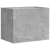 vidaXL Wall-mounted Bedside Cabinet Set of 2 Concrete gray Engineered wood