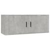 vidaXL Wall-mounted TV Cabinet Set of 2 Concrete Grey Engineered wood