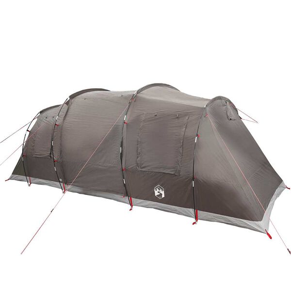 vidaXL Family Tent Tunnel 6-Person Brown Waterproof