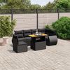 vidaXL Garden Sofa Set Black