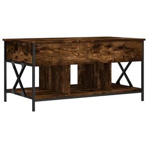 vidaXL Coffee Table Smoked Oak 39.4"x21.7"x19.7" Engineered Wood and Metal