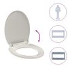 vidaXL Soft-Close Toilet Seat Light Grey Oval